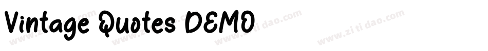 Vintage Quotes DEMO字体转换